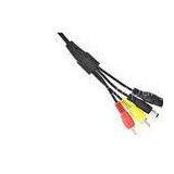 2M DC Power Cable With RCA Adapter For Vehicle Rear View Camera System