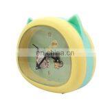 New Lovely Silicone Cat Shape Alarm Kids Table Clock