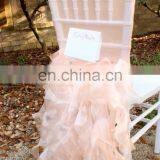 Custom-made Color Organza Wholesale Wedding Pink Chair Covers thumbnail-3