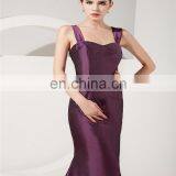 Real Sample Dark Purple Spaghetti Strap Sleeveless Evening Gowns Floor Length Mother Of The Bride Dress With Jacket thumbnail-5