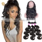 Grade 9A Virgin Hair Bundles With Frontal Full Lace Frontal Closures 360 Lace Closure