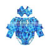 Baby Off Shoulder Bodysuit Fall Kids Clothing Tie Dye Romper thumbnail-2