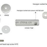 304 Stainless Steel Adjustable Support Clamp With Rubber Stair Balcony Handrail Post Bracket Connector thumbnail-5