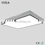 Black and White Striped Square Ceiling Lamp Acrylic Living Room Lamp thumbnail-1