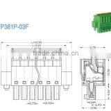 Termin Block Plug 7.5mm Screwless Female Pluggable Terminal Block For Electric Power 300V 15A thumbnail-2