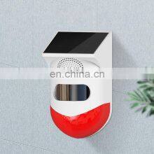 Tuya WiFi Solar Alarm Outdoor Human Body Infrared Sensor Alarm Light Anti-theft Sound and Light Alarm
