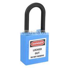 ABS Padlock 38mm Nylon Shackle Chinese COLORFUL Lockout Industry Safety Padlock