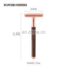 Unisex Bamboo Handle Elegant Christmas Gift Safety Razor Double Edge Safety Razor Shaver thumbnail-2