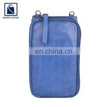 Indian Manufacturer of Silver Antique Fitting Fashion Designer Swiss Cotton Lining Women Genuine Leather Phone Bag thumbnail-4