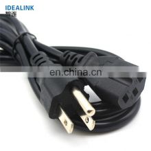 Guangzhou Manufacturer American Black 3 Round Pin Power Cord, IEC AC Power Extension Cable