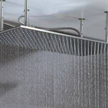 Large Shower Set Ceiling Rain Shower Head With Shower Arm Shower Mixer Handheld Showerhead LED Light thumbnail-1