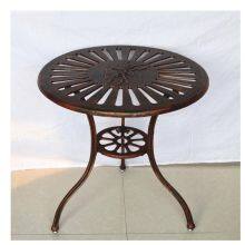 Garden Outdoor Round Table Cast Iron Aluminium Dining Coffee Tables Waterproof Sturdy Durable Balcony Patio Furniture Bistro Sets thumbnail-5