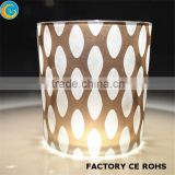 online decal flower paper spot glass candle holders cheap glass jars