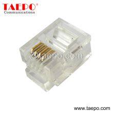 Sample Free CAT3 6P4C 6P6C RJ11 RJ12 UTP Telephone Modular Plug for Terminating Twisted Pair Cables From China Factory TAEPO