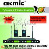 OK-4D Dual Channels Dynamic Wireless Microphone in High Quality thumbnail-1