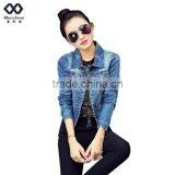 Denim Jacket Ready Made Quality Womens Jackets GBW-29DW2FV thumbnail-1