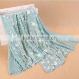 Wholesale Autumn Spring Beautiful Fashion Women Embroidery Shawl Scarf Quality Choice thumbnail-6