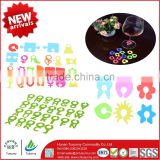 On sale suction cup wine glass marker with different funny shape