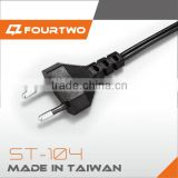 Hot sale ac power cord for tv, 2 pin longwell ac power cord plug, uk power cord