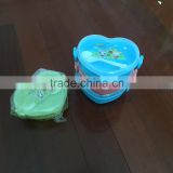 Bread Shape kids plastic lunch box with spoon&fork