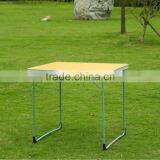 Small Yellow Lightweight Folding Camping Table thumbnail-1
