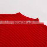 JS-11015B One Slit Pure Color High Neck Latest Design Sweater Women thumbnail-3