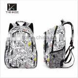 White and Black Pringting Fashion Custom Logo Sport Backpack/sports Bag