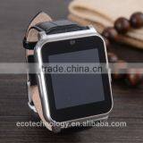 15$ W90 Bluetooth Smart Watch 6260A Men Luxury Leather Business Wristwatch Knight Full View HD thumbnail-2