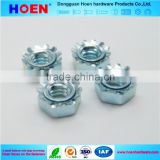 Carbon steel zinc-plated Lock kep nut M10
