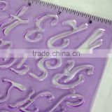 Wholesale Letter Stencil Ruler stencil that is made the plastic ruler ningbo stationery