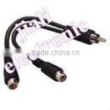 2 Female to 1 Male Audio Cable thumbnail-1