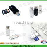 Classic Style LED USB3.0 External Card Reader, Slim and Pocket Size