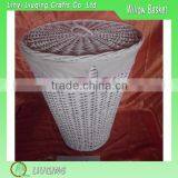New Arrival High Willow Storage Basket With Willow Lid And Colored Silk thumbnail-1