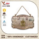 2016 High Quality Wood Crafts MDF HANGING with HEMP ROPE Antique Design