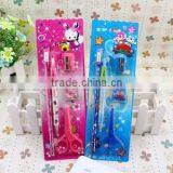 Promotional Customized School Kids 5 Pcs In One Cute Stationary Set