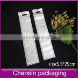 White Plastic Bag Nylon Cotton Zipper Pouch thumbnail-1