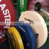 Dynomaster Fitness Colored Crossfit Equipment Olympic Bumper Plates IWF Friction Grip Change Plate KGS thumbnail-2
