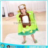 Cartoon printed kids hooded towel in cotton velour material custom print animal hooded poncho towel for kids                        
                                                Quality Choice