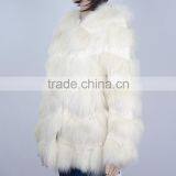 Fashion Rabbit Fox Fur Coat From China Women White Fox Fur Coats KZ150103 thumbnail-3