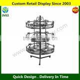 3 Tier Salon Style Black Metal Spinning Carousel Nail Polish Display Rack YM5-862