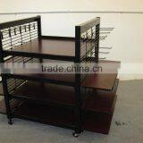 Free Standing Metal Display Stand Wire Mesh 4 Way Display Rack thumbnail-2