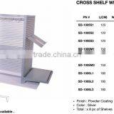 MDF Base 4 Way Cross Design Shop Rack With 8 Shelves thumbnail-2