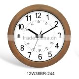 2016 new design 12 inch decorate wall clock (12W38BR-244)