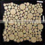 Golden Foil Crystal Mosaic Tile (PMY139)