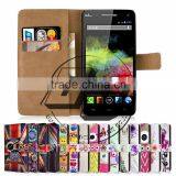 Top Selling Durable Printed Flip Wallet Leather Case With Card Slots For Wiko Rainbow Mobile Phone Case Cover