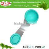 100% Food Grade Safe Baby Silicone Measuring Spoon With Stainless Steel Handle thumbnail-1