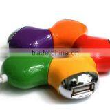 New HQ Multi Color Flower Rotatable 4 Port USB Hub High Speed Slot Hub thumbnail-2