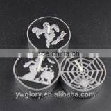 Black and Sliver Glitter Halloween Tea Light, Halloween Spider Light, Witch and Ghost Tea Light thumbnail-2