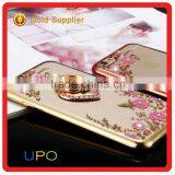 [UPO] New Design 2 in 1 Clear Electroplated TPU Shockproof Diamond Ring Holder Phone Case for IPhone 6s thumbnail-5