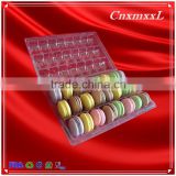 24 blister macaron gift tray with 0.55 mm clear food grade PET